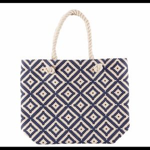 FabFitFun Summer and Rose Navy Diamond Tote